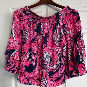Lilly Pullitzer Vibrant Off the Shoulder Top